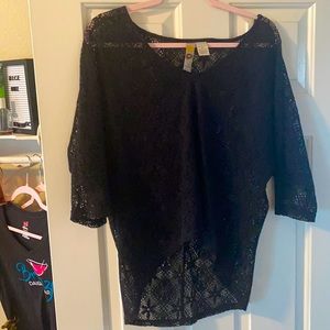 Over sized lace top